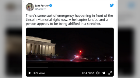 Helicopter lands at Lincoln Memorial to airlift &lsquo;shooting victim&rsquo; found near Reflecting Pool (VIDEOS)