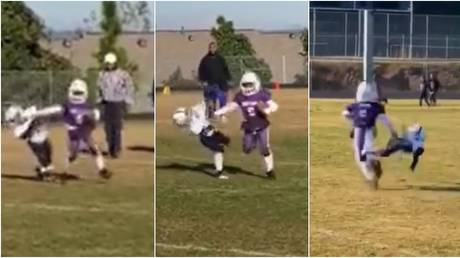 &lsquo;Should be illegal&rsquo;: Viral video shows American football youngster ruthlessly dispatching helpless rivals