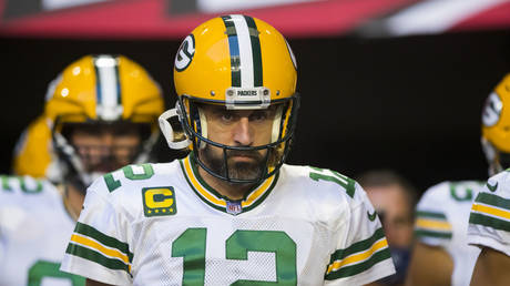 Aaron Rodgers has been at the center of a Covid vaccination row. © USA Today Sports