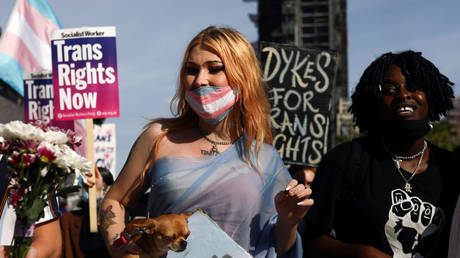 FILE PHOTO. The London Trans Pride 2020. ©REUTERS / Simon Dawson