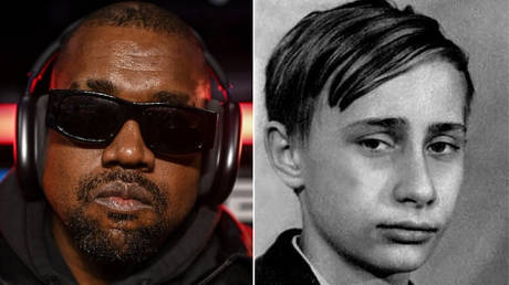 Rapper Ye, formerly known as Kanye West. © Getty Images / Brandon Magnus; Vladimir Putin as a young man. © Global Look Press
