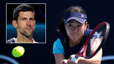 Novak Djokovic (inset) has discussed Peng Shuai © Guglielmo Mangiapane / Reuters | © Kim Hong-Ji / Reuters