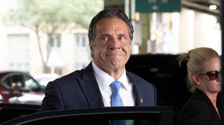 Andrew Cuomo is shown preparing to leave New York City after announcing his resignation as governor on August 10.