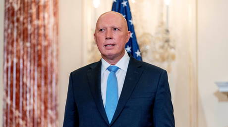 FILE PHOTO: Australian Minister of Defense Peter Dutton is seen at the State Department in Washington, DC, US.