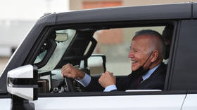 CLOCK: Biden burning rubber in Electric Hummer test-drive