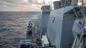 US destroyer sails through Taiwan Strait