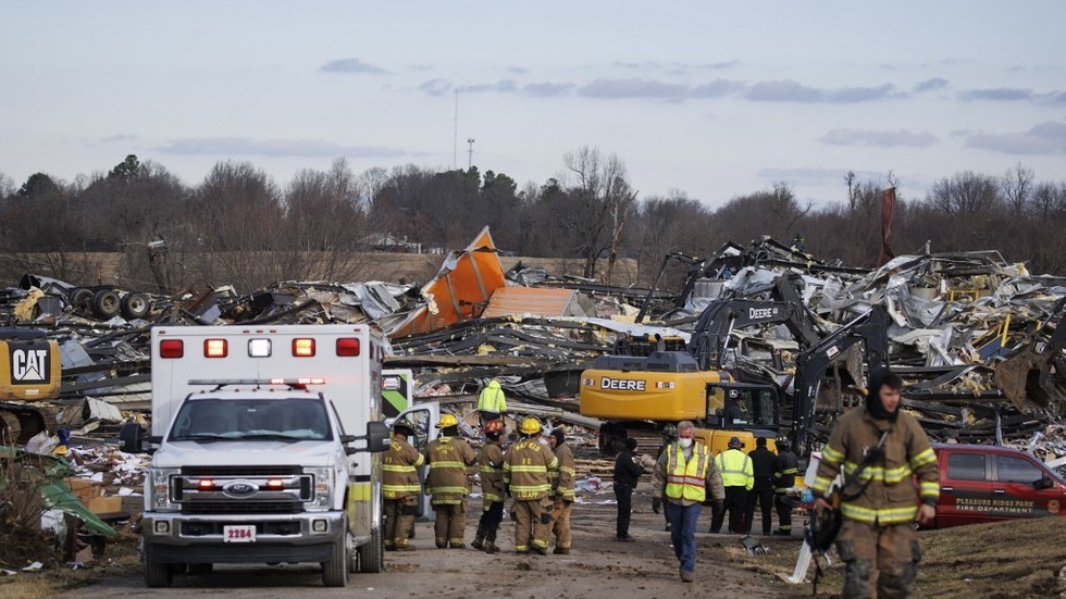 Biden promises tornado aid as dozens pulled from destroyed Kentucky factory