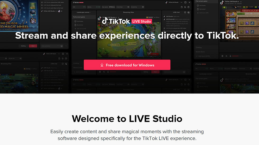 TikTok Live Studio: More about the PC streaming service