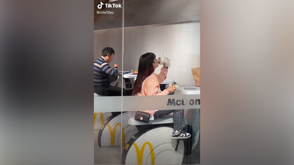 Russian Chains Himself To Mcdonald'S