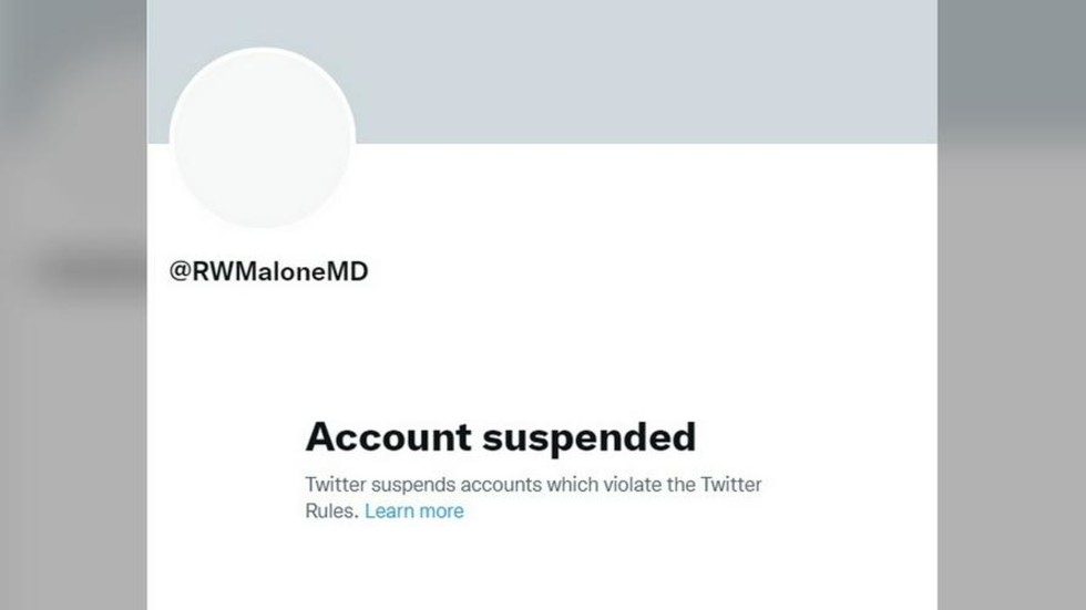 Twitter suspends virologist Robert Malone 