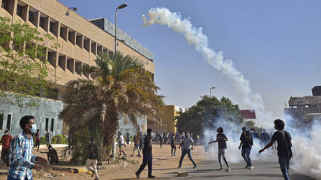 Anti-government protests in Khartoum, Sudan, November 30, 2021. © AFP
