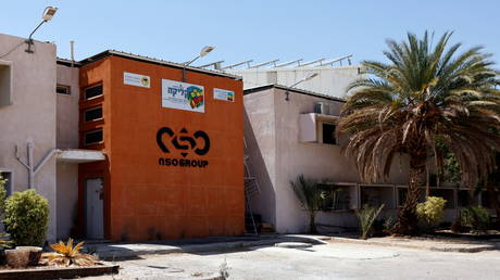 An office of the cyber firm NSO Group in the Arava Desert, southern Israel July 22, 2021.