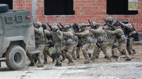 Ukraine holds military drills called 'RAPID TRIDENT-2021' with US forces, NATO allies. © REUTERS / Gleb Garanich