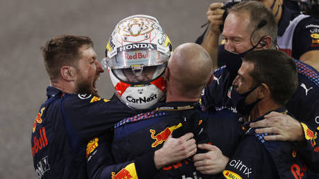 Max Verstappen claimed the F1 title head of Lewis Hamilton. © Reuters