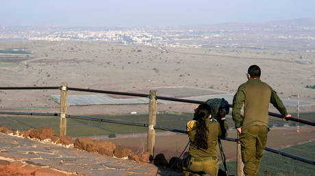 عکس: نگاه نیروهای اسرائیلی به سوریه در بلندی های جولان اشغالی توسط اسرائیل 19 نوامبر 2020 © پاتریک سمانسکی / رویترز