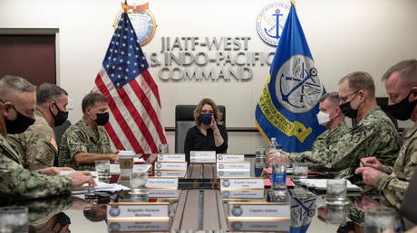 US Deputy Secretary of Defense Dr. Kathleen Hicks participates in a discussion with U.S. Indo-Pacific Command leadership, Hawaii, December 14, 2021