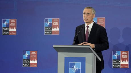 NATO Secretary General Jens Stoltenberg speaks during the NATO Foreign Ministers summit in Riga, Latvia December 1, 2021. © REUTERS / Ints Kalnins