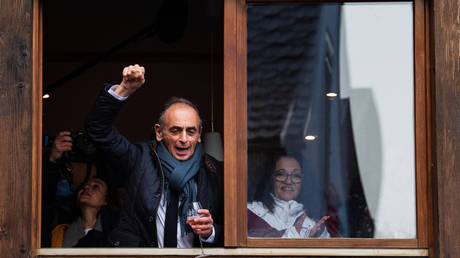 French presidential candidate Eric Zemmour in Husseren-les-Chateaux, France, December 18, 2021. © Sebastien Bozon/AFP