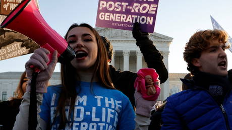 FILE PHOTO. A anti-abortion protests in front of the Supreme Court building in Washington, DC. ©REUTERS / Jonathan Ernst