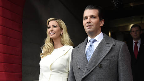 FILE PHOTO: Donald Trump Jr and Ivanka Trump arrive for the Presidential Inauguration of their father Donald Trump at the US Capitol in Washington, DC, January 20, 2017 © Getty Images / Saul Loeb