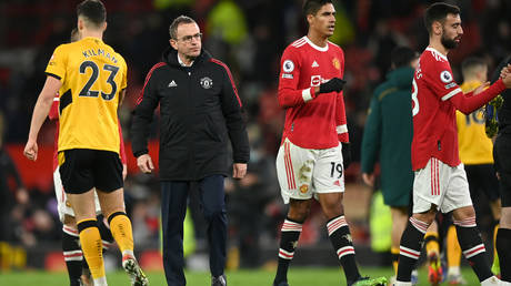Ralf Rangnick was criticized after Manchester United lost to Wolves. © Getty Images