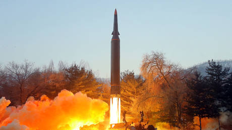 North Korea test-fires an alleged hypersonic missile at an unconfirmed location on January 5, 2021