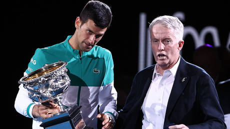 Novak Djokovic (left) and Craig Tiley © Cameron Spencer / Getty Images