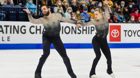 Timothy LeDuc and Ashley Cain-Gribble are set for Beijing. © Icon Sportswire via Getty Images