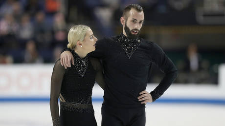 Ashley Cain-Gribble and non-binary pairs partner Timothy LeDuc. © Getty Images