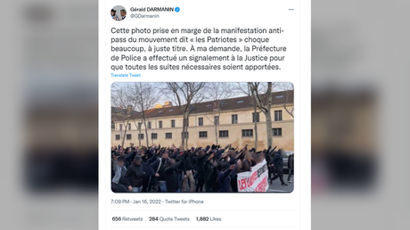 &lsquo;Nazi salutes&rsquo; at Covid protest investigated