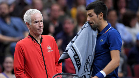John McEnroe (left) has backed Novak Djokovic © Stacy Revere / Getty Images for The Laver Cup