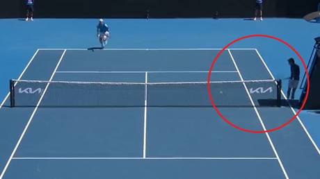 WATCH: Disbelief as player hits winner from other side of net at Australian Open