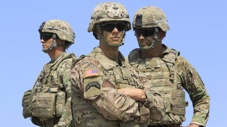 FILE PHOTO: US soldiers take part in NATO-led drills in Georgia.