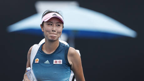 Chinese star Peng Shuai pictured at Melbourne Park in 2019. © Getty Images