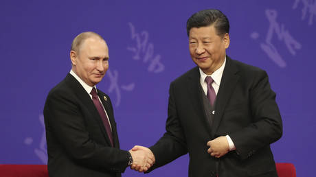 Putin said Russia stood firmly with China. © Getty Images