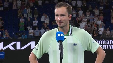Daniil Medvedev moved into the Australian Open semifinals. © Twitter @AustralianOpen