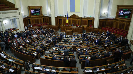 FILE PHOTO. Session of the Parliament in Kyiv, Ukraine. © Getty Images / Sergii Kharchenko