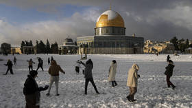 Holy Land transforms into winter wonderland