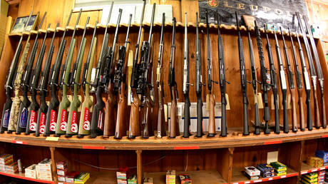 Various rifles on display at a gun store in Warrenton, Virginia. © AFP / Eva Hambach