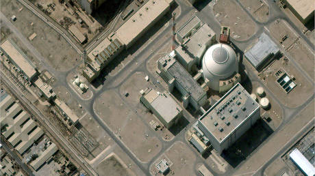 FILE PHOTO: A satellite image of the Bushehr nuclear power plant on March 14, 2013