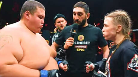 Female fighter brawls with 75yo grandfather & grandson on wild MMA card (VIDEO)