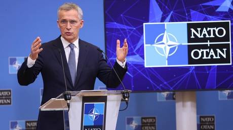 Jens Stoltenberg speaks during a press conference at the NATO headquarters in Brussels, Belgium, March 15, 2022 © Getty Images / Dursun Aydemir