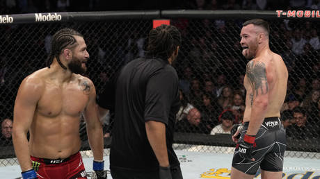 Colby Covington and Jorge Masvidal did battle in the Octagon earlier in March. ©  Jeff Bottari / Zuffa LLC