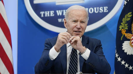 President Joe Biden speaks with researchers and patients about ARPA-H in the South Court Auditorium on the White House campus, March 18, 2022.