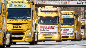 German truckers protest against rising fuel prices (VIDEO)