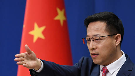 Chinese Foreign Ministry spokesman Zhao Lijian at a media briefing in Beijing, China