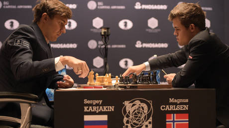 Sergey Karjakin and Magnus Carlsen met for the world title in 2016. © Jason Kempin / Getty Images for Agon Limited