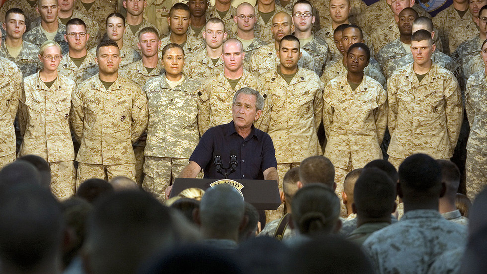 George Bush’s Iraq slip when slamming Putin is perfect irony