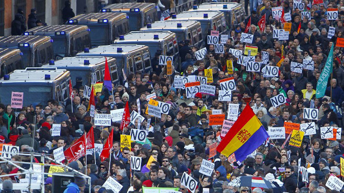 ‘Citizens' tide’ of anti-austerity protests hit Spain; dozens injured, arrested (PHOTOS)