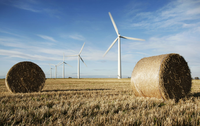 Westmill Wind Farm Co-op, the first onshore wind farm to be built in the south-east of England is pictured in Watchfield near Swindon (AFP Photo/Adrian Dennis)